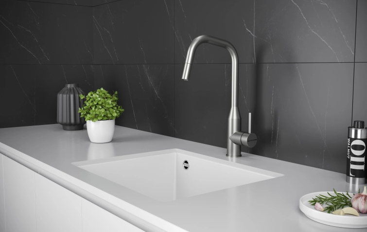 Детальное фото товара: KUCHENSTERN FILA-S, смеситель, нержавеющая сталь