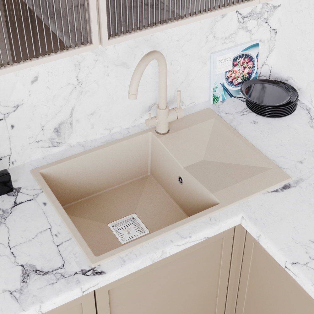 Детальное фото товара: Tolero BLADE 760, мойка, гранит, саванна