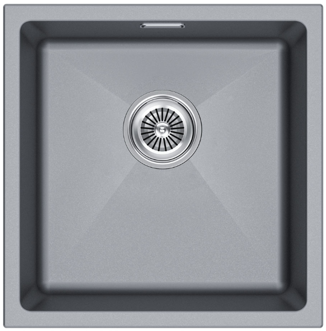 Детальное фото товара: Paulmark LUMI 45UNI, мойка, гранит, серый металлик