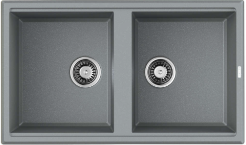 Фото товара: Omoikiri Tedori 86-2-GR, мойка, гранит, leningrad grey