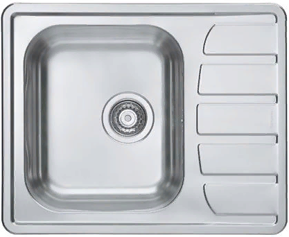 Фото товара: ALVEUS ZOOM 10 MAXIM SAT-90, мойка, нержавеющая сталь сатин (в комплекте с сифоном 1130551)