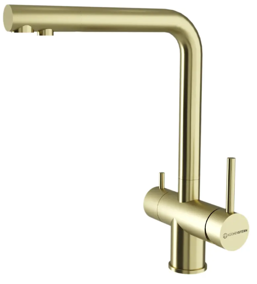 Фото товара: KUCHENSTERN FOKUS-FS, смеситель, нержавеющая сталь, золото