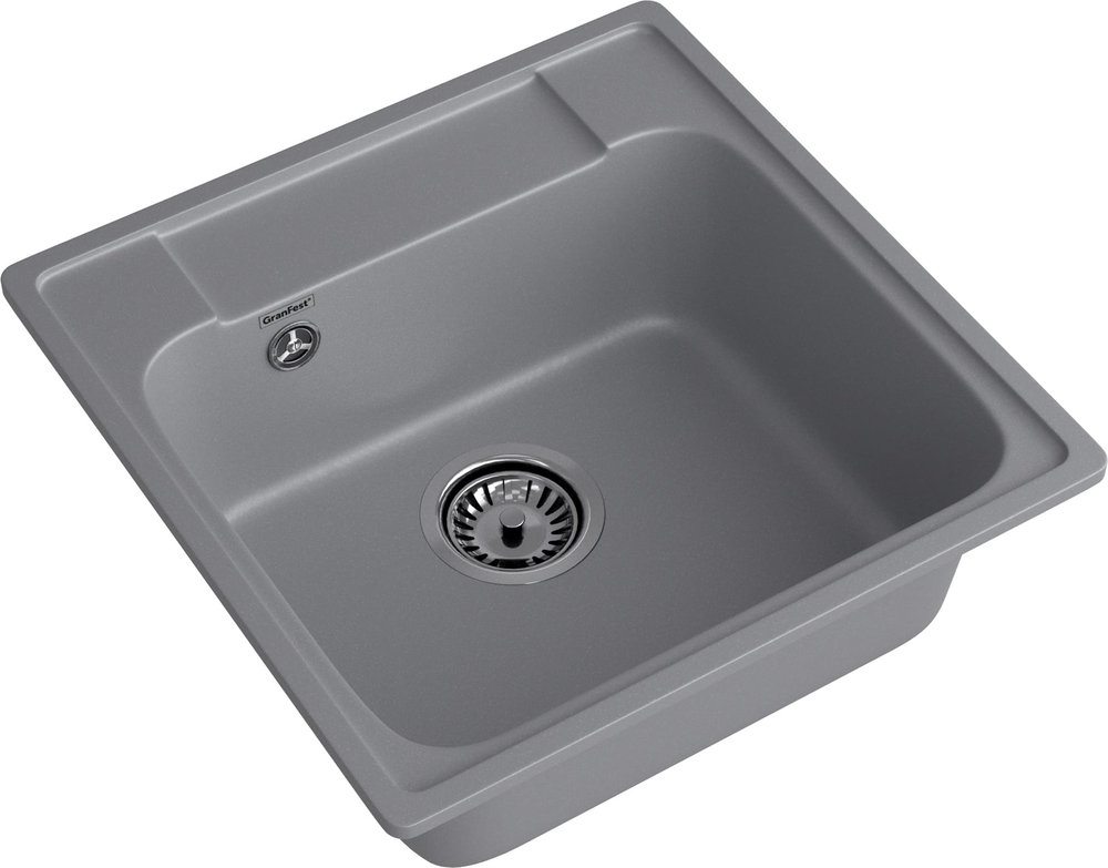 GranFest QUARZ GF-Z48, мойка, гранит, темно-серый Детальное фото товара: GranFest QUARZ GF-Z48, мойка, гранит, темно-серый