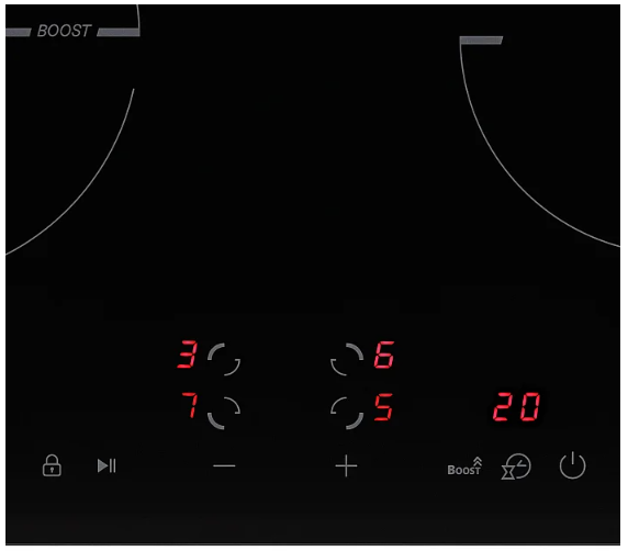Детальное фото товара: Krona MAGIER 60 BL 4BTK индукционная поверхность