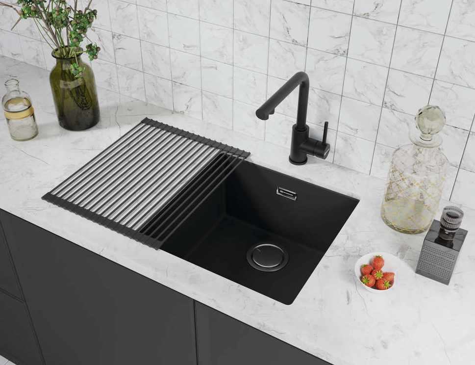 Детальное фото товара: Omoikiri Nakagawa 2 Plus-WH, смеситель, гранит, белый