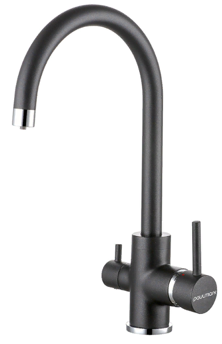 Фото товара: Paulmark ESSEN, смеситель, гранит, черный металлик