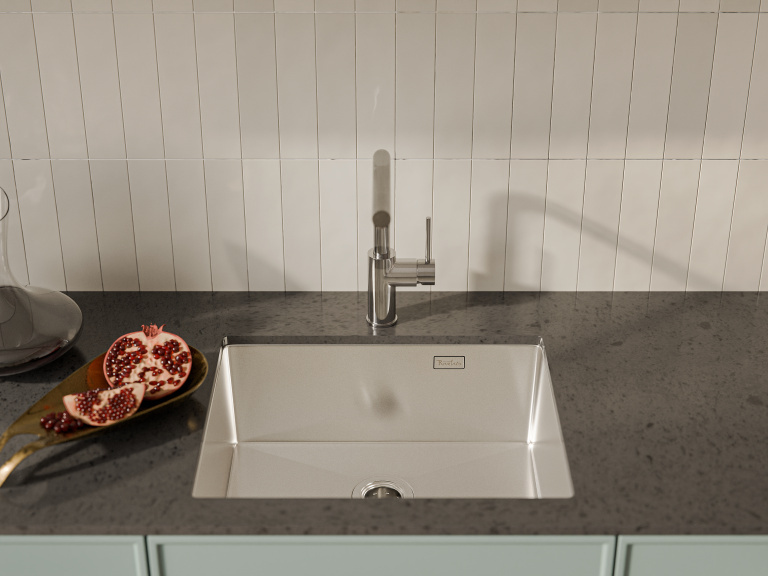 Детальное фото товара: Rivelato RINOX 5444 UN INOX, мойка, нержавеющая сталь