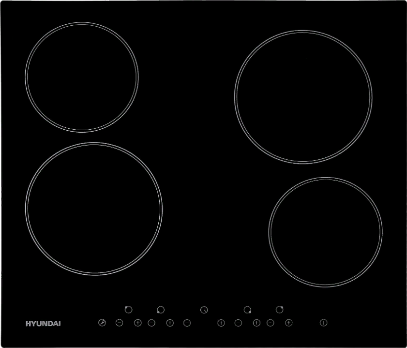 Фото товара: Hyundai HHE 6450 BG стеклокерамическая поверхность