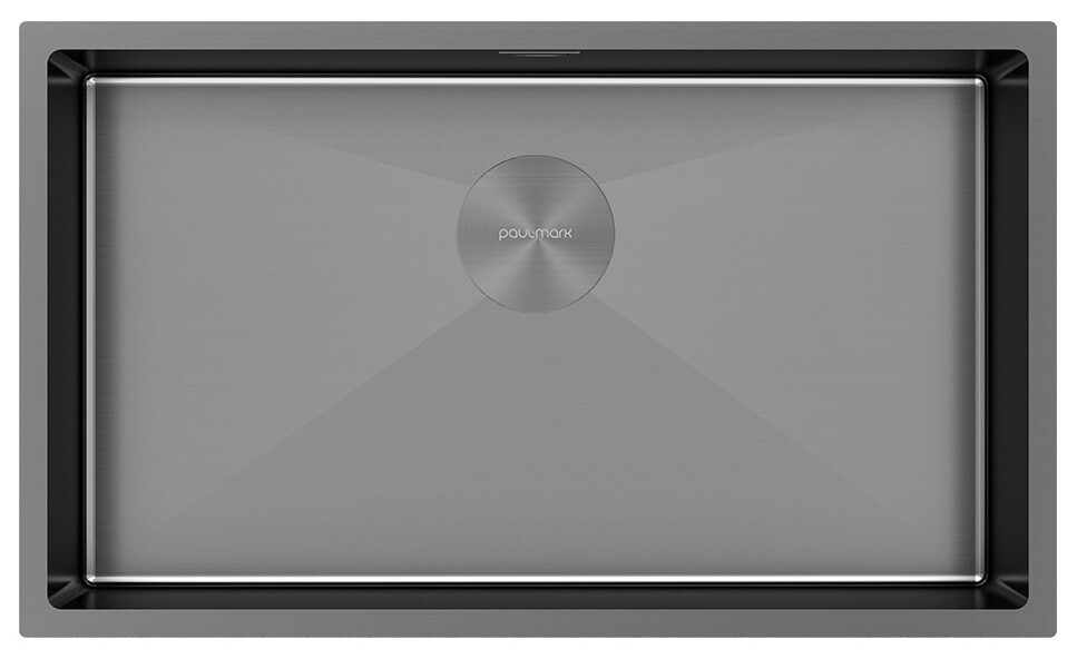Детальное фото товара: Paulmark NEXT 74 UNI, мойка, нержавеющая сталь, вороненая сталь