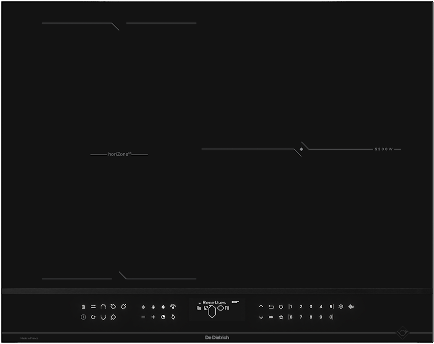 Фото товара: De Dietrich DPI4332BP индукционная поверхность