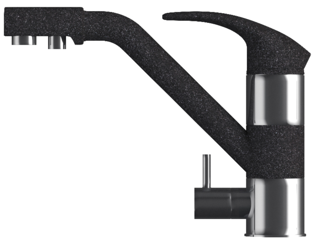 Фото товара: Polygran Дуо, смеситель, черный 16