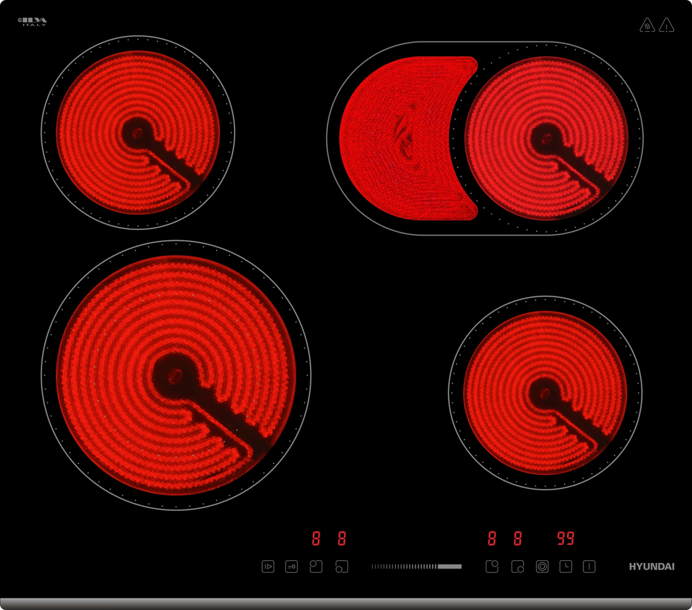 Фото товара: Hyundai HHE 6672 BG стеклокерамическая поверхность