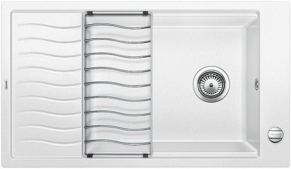 Фото товара: Blanco Elon XL 8S, мойка, гранит, белый с клапаном-автоматом