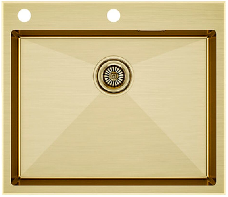 Фото товара: Paulmark KRONER-EDGE 59, мойка, нержавеющая сталь, брашированное золото