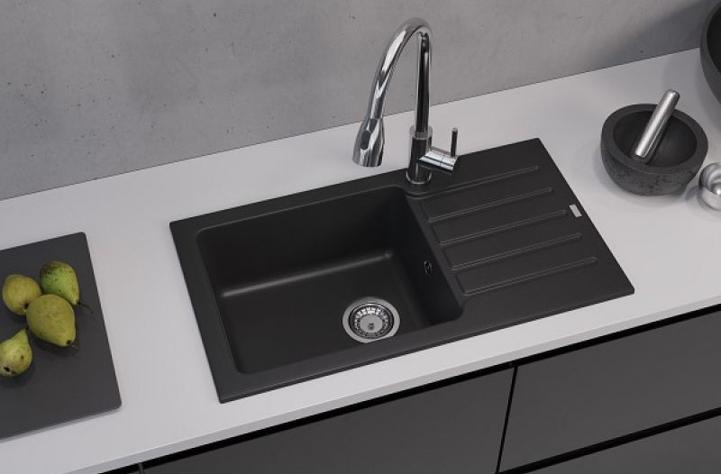 Детальное фото товара: ALVEUS GRANITAL NIAGARA 90 G91 CARBON, мойка, гранит, карбон (с сифоном 1130548)