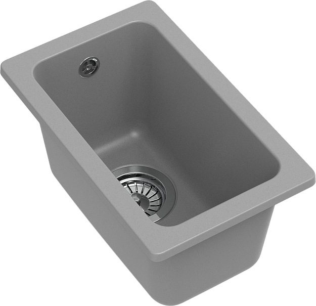 Детальное фото товара: Rivelato BERKANA BK-25 grigio metallizzato, мойка, гранит, серый металлик