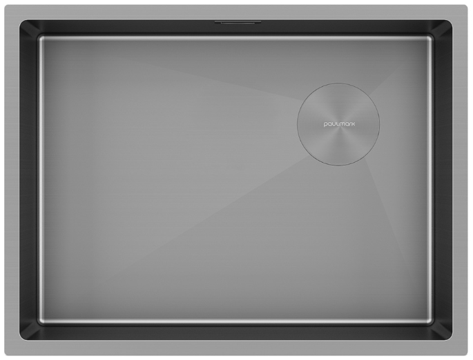 Фото товара: Paulmark NEXT-SKEW 58 UNI, мойка, нержавеющая сталь, матовый серый