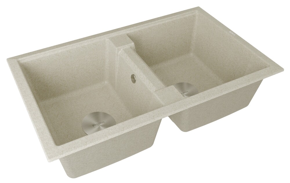 Детальное фото товара: Paulmark TANDEM 80/2, мойка, гранит, бежевый