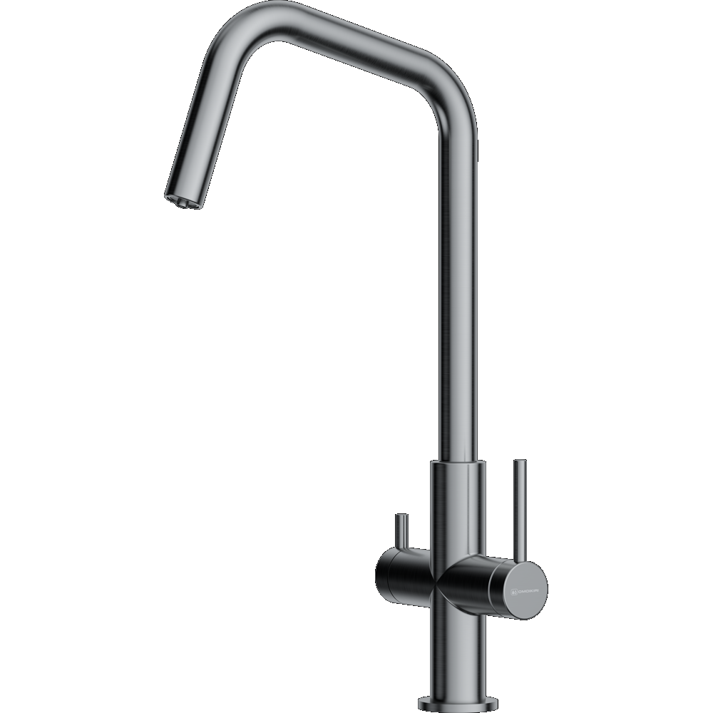 Фото товара: Omoikiri Miyako-BN, смеситель, нержавеющая сталь