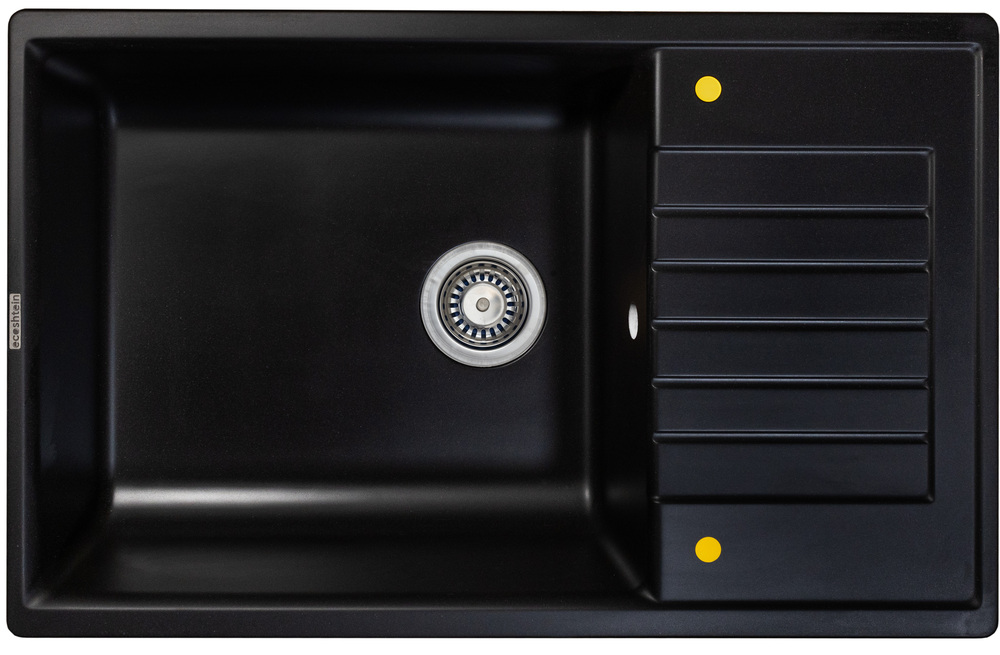 Фото товара: Ecoshtein RECHTECK 780.500, мойка, гранит, черный