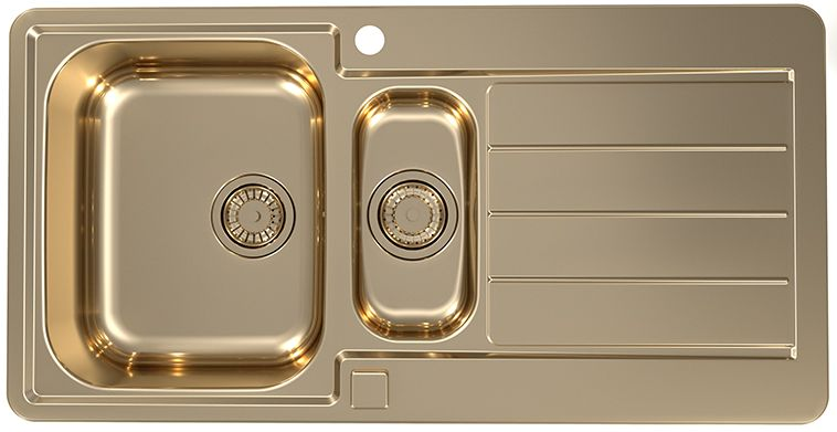 Фото товара: ALVEUS LINE MONARCH 10 BRONZE, мойка, нержавеющая сталь, бронза (в компл. с выпуском без сифона)