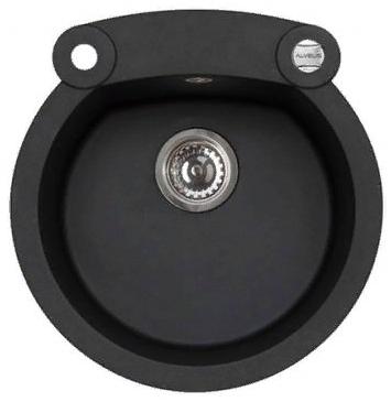 Фото товара: ALVEUS ROLL 10 GRANITAL CARBON-G91, мойка, гранит, черный (в комплекте с сифоном 1105296)