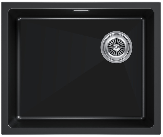 Детальное фото товара: Paulmark LUMI 55UNI-SKEW, мойка, гранит, черный металлик