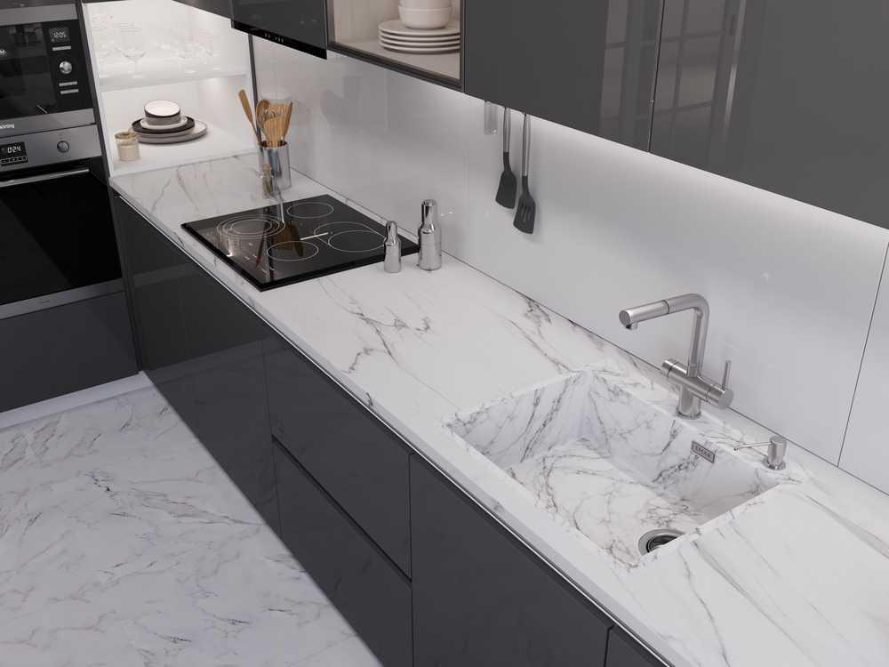 Детальное фото товара: Emar EMB-560(TOP) White Elegant, мойка, нержавеющая сталь, белый