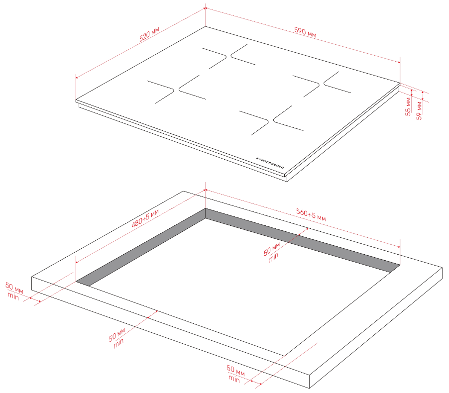 Детальное фото товара: Kuppersberg ICI 609 индукционная поверхность