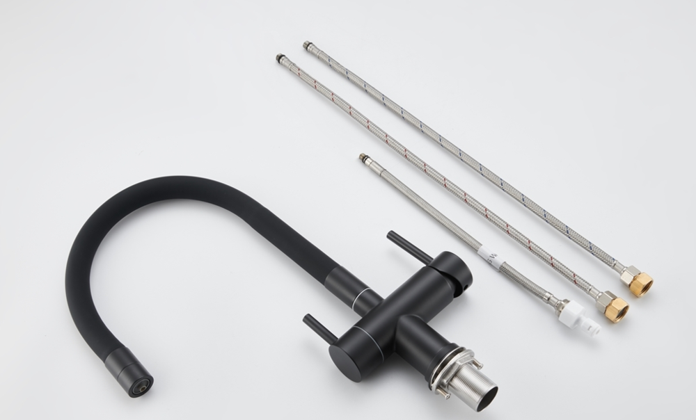 Детальное фото товара: Emar EC-3015 PVD Dark, смеситель, вороненая сталь