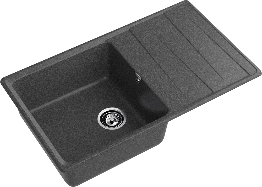Детальное фото товара: GranFest LEVEL GF-LV-860L, мойка, мрамор, графит