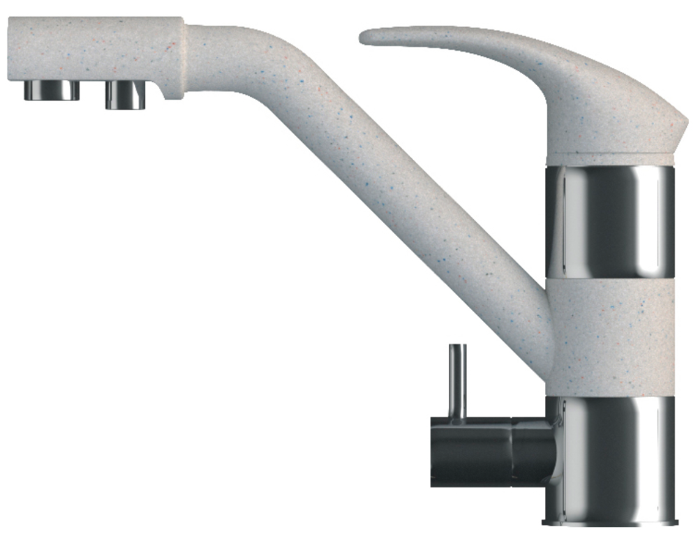 Фото товара: Polygran Дуо, смеситель, серый 14