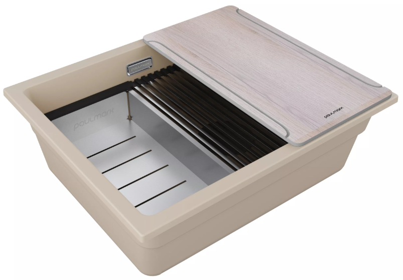 Детальное фото товара: Paulmark LUMI-MULTI SINK 55, мойка, гранит, латте