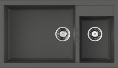 Фото товара: Omoikiri Tedori 86-2-LB-PL, мойка, гранит, платина