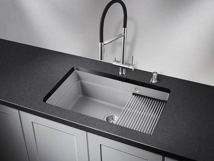 GRANULA 7303U мойка, гранит, алюминиум Детальное фото товара: GRANULA 7303U мойка, гранит, алюминиум