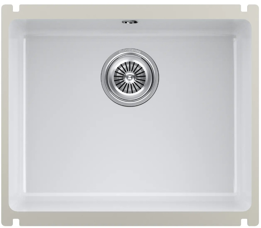 Фото товара: KUCHENSTERN SUBKERAM 60, мойка, керамика, кристальный белый