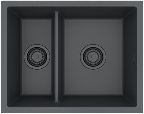 Детальное фото товара: ALVEUS OMNI 50 GRANITAL DEEP BLACK-G90 BE, мойка, гранит, черный матовый (в комп. с сифоном 1149000)