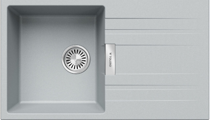 Tolero Loft TL-750, мойка, гранит, платина Фото товара: Tolero Loft TL-750, мойка, гранит, платина