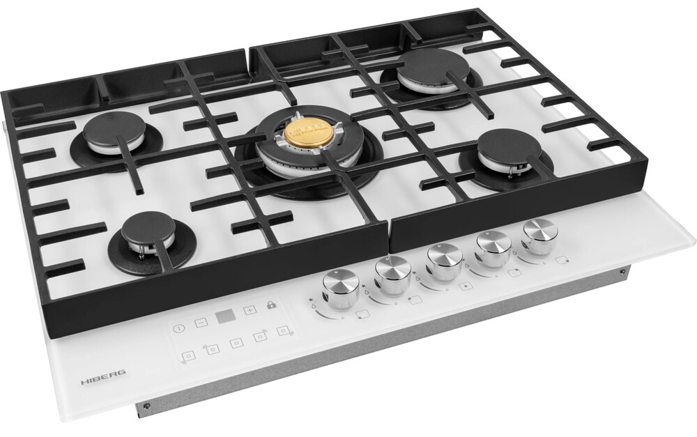 HIBERG VM 7255 W Детальное фото товара: HIBERG VM 7255 W газовая поверхность