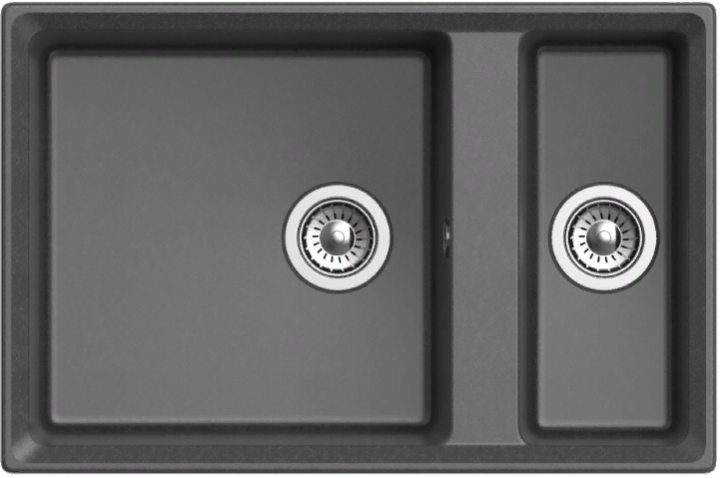 Фото товара: GranFest LEVEL GF-LV-760K, мойка, мрамор, графит