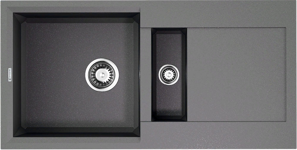 Фото товара: Omoikiri Sakaime 86-2-GR, мойка, гранит, leningrad grey
