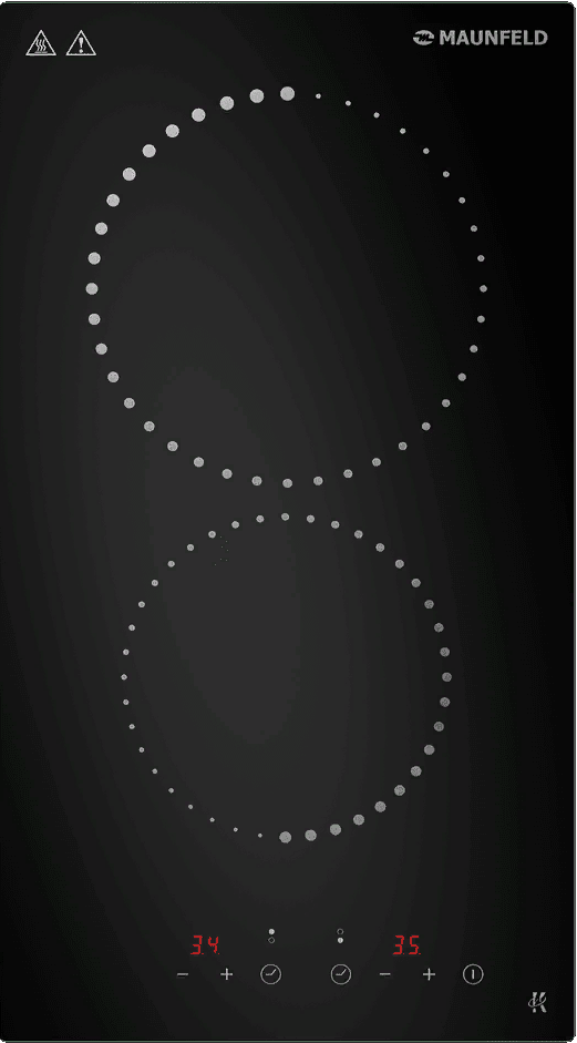Фото товара: Maunfeld CVCE292PBK стеклокерамическая поверхность