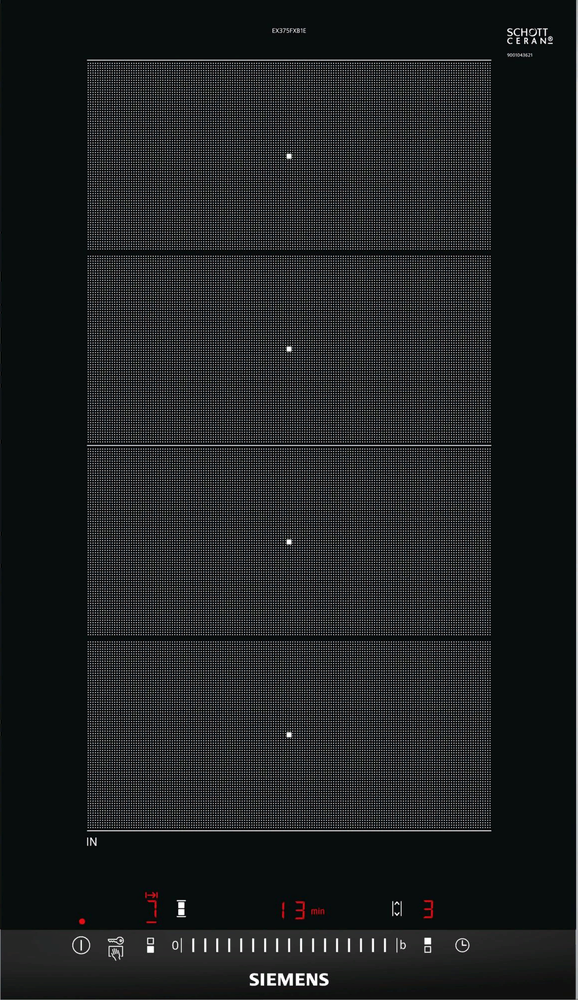 Siemens EX375FXB1E Детальное фото товара: Siemens EX375FXB1E индукционная поверхность