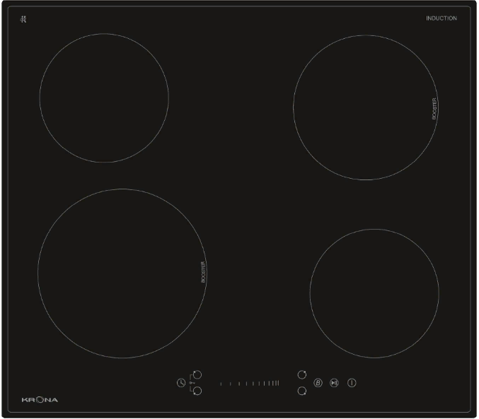 Фото товара: Krona FORTE 60 BL индукционная поверхность