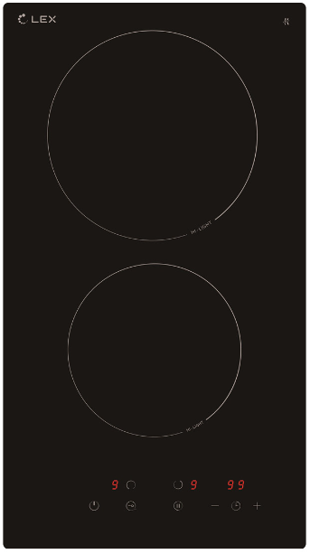 Фото товара: LEX EVH 3020B BL стеклокерамическая поверхность