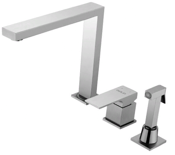 Фото товара: Oulin OL-CS9622K, смеситель, нержавеющая сталь сатин