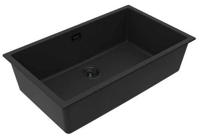 Детальное фото товара: ALVEUS OMNI 40 GRANITAL DEEP BLACK-G90 BE, мойка, гранит, черный матовый (в комп. с сифоном 1148151)