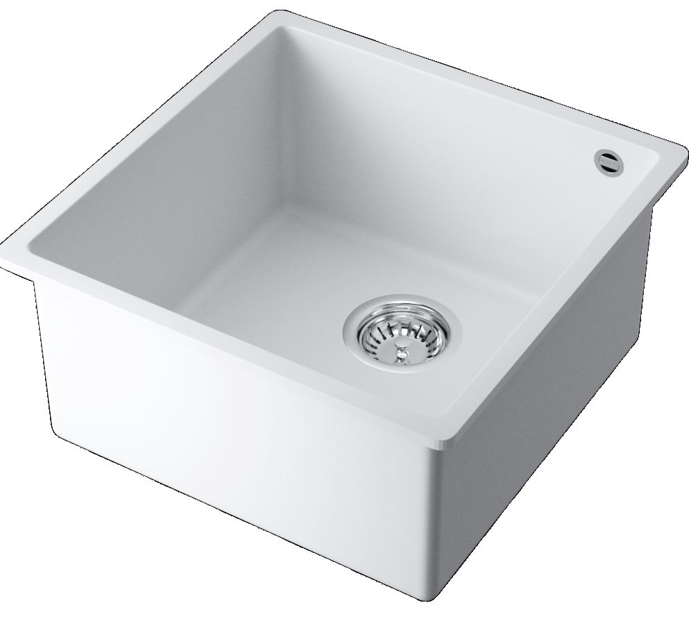 Детальное фото товара: Omoikiri Bosen 44-U-WH, мойка, гранит, белый
