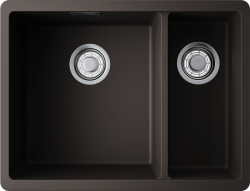 Omoikiri Kata 55-2-U-ES, мойка, гранит, эспрессо Фото товара: Omoikiri Kata 55-2-U-ES, мойка, гранит, эспрессо