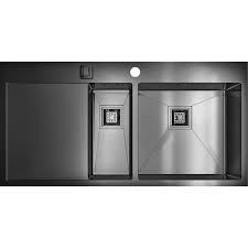 Фото товара: Omoikiri Akisame 100-2-GM-R, мойка, нержавеющая сталь/вороненая сталь, чаша справа